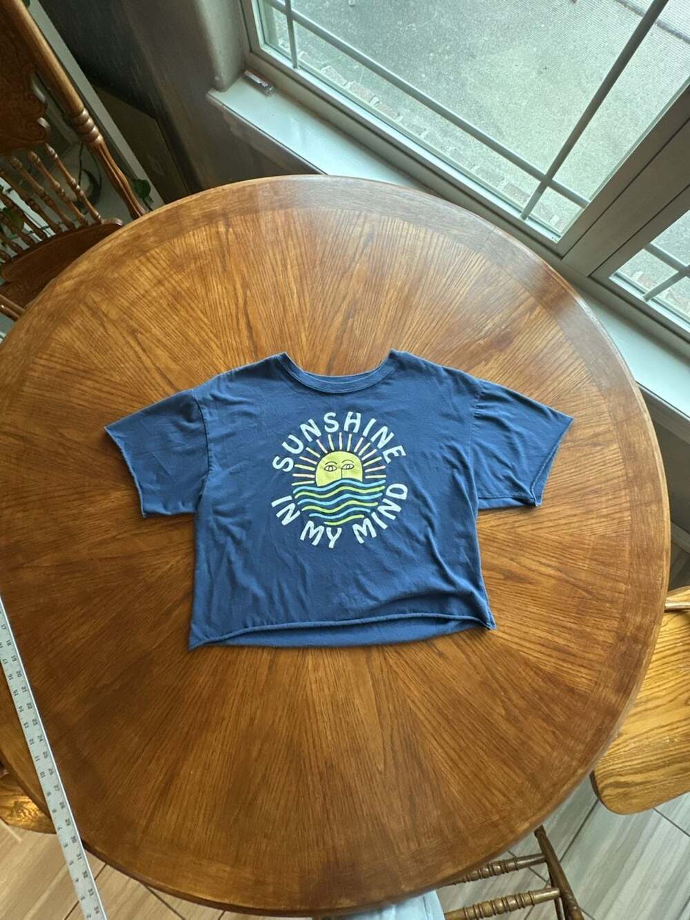 Modern Lux Sunshine In My Mind Blue Crop T-Shirt